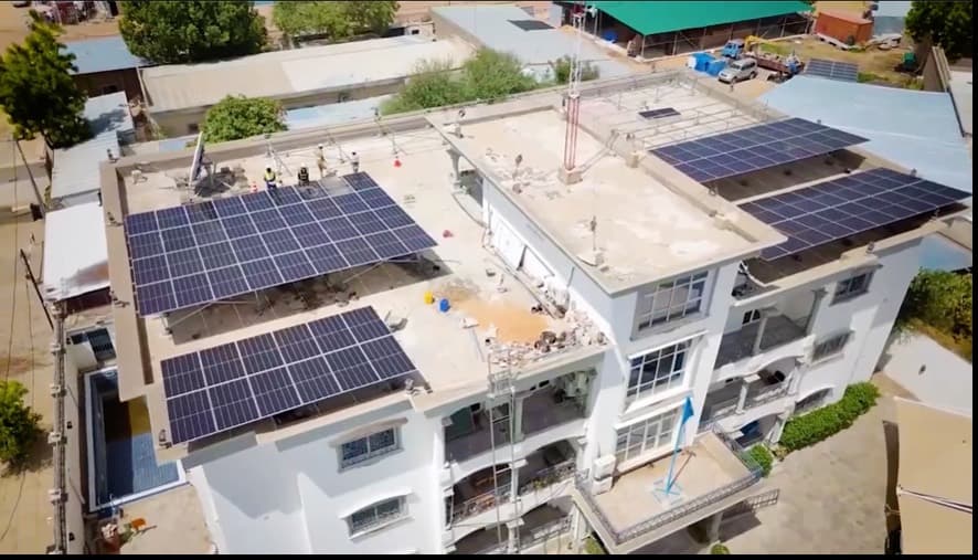 solar system being installed on UN building