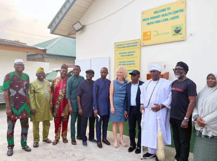 Jennifer Morgan visit at solar powered healthcare facility in Nigeria