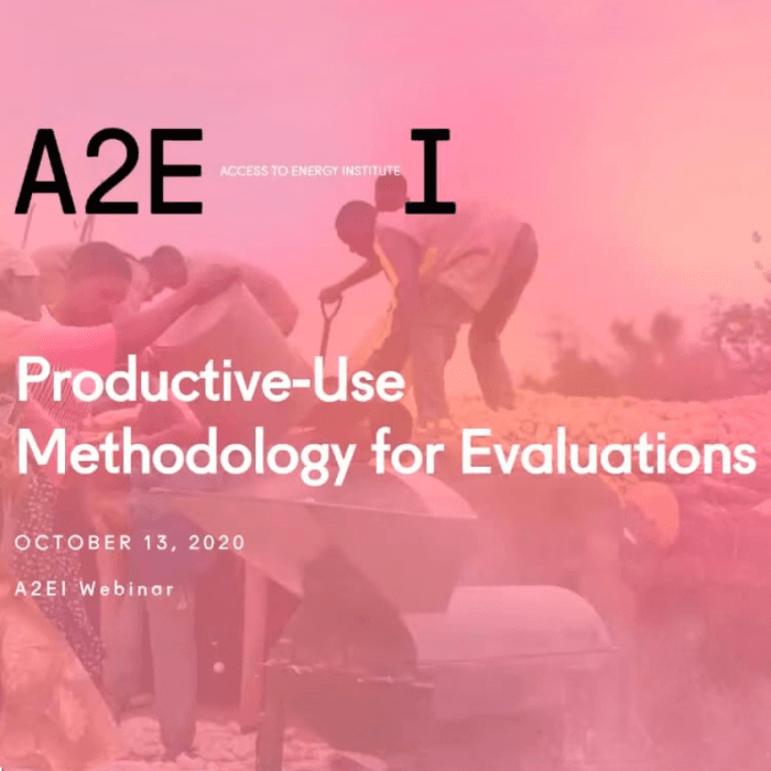 Productive Use Webinar