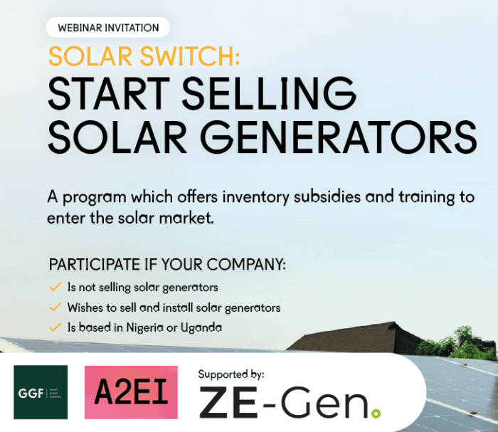 Solar Switch Webinar: Start selling Solar Generators!