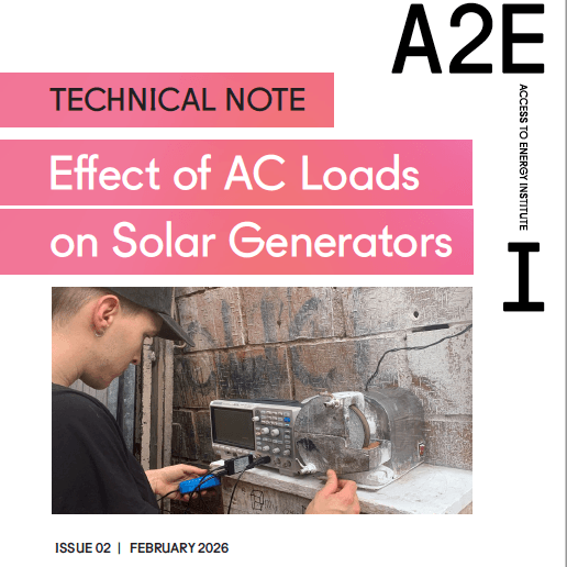 Technical Note #2 – Effect of AC Loads on Solar Generators