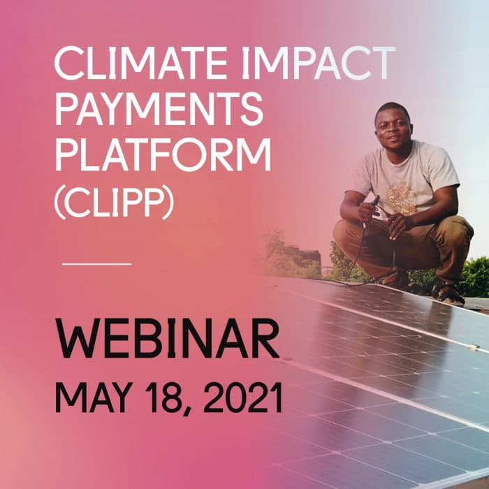Webinar Global Climate Impact Payments Platform (CLIPP)